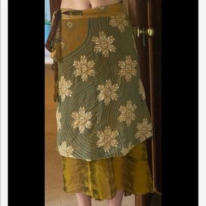 Double sided wrap skirt
